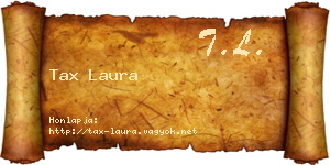 Tax Laura névjegykártya